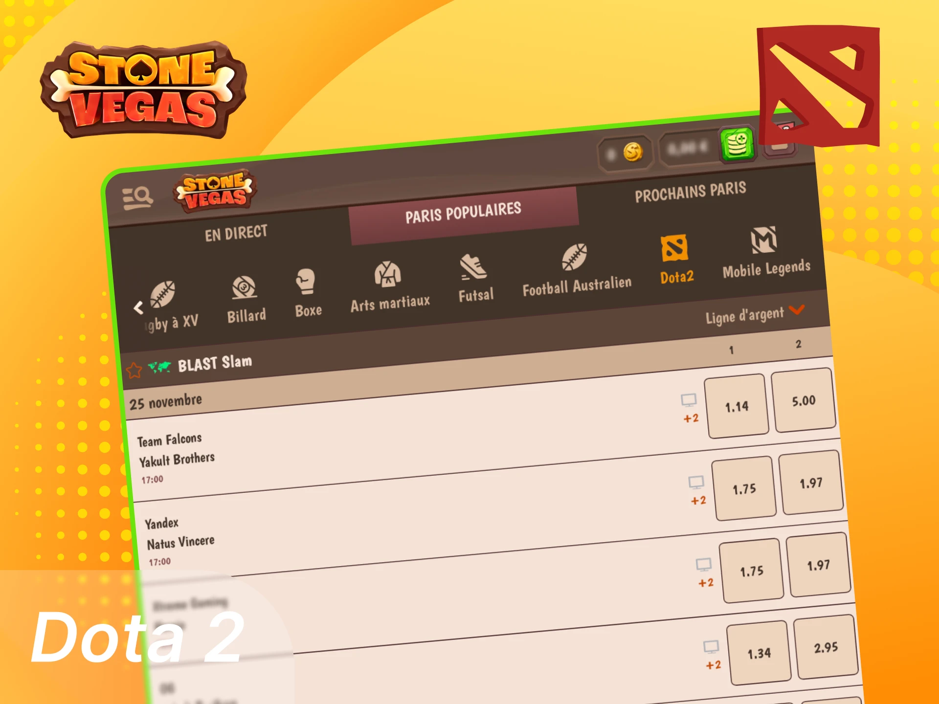 Découvrez les tournois Dota ouverts au casino en ligne Stonevegas.