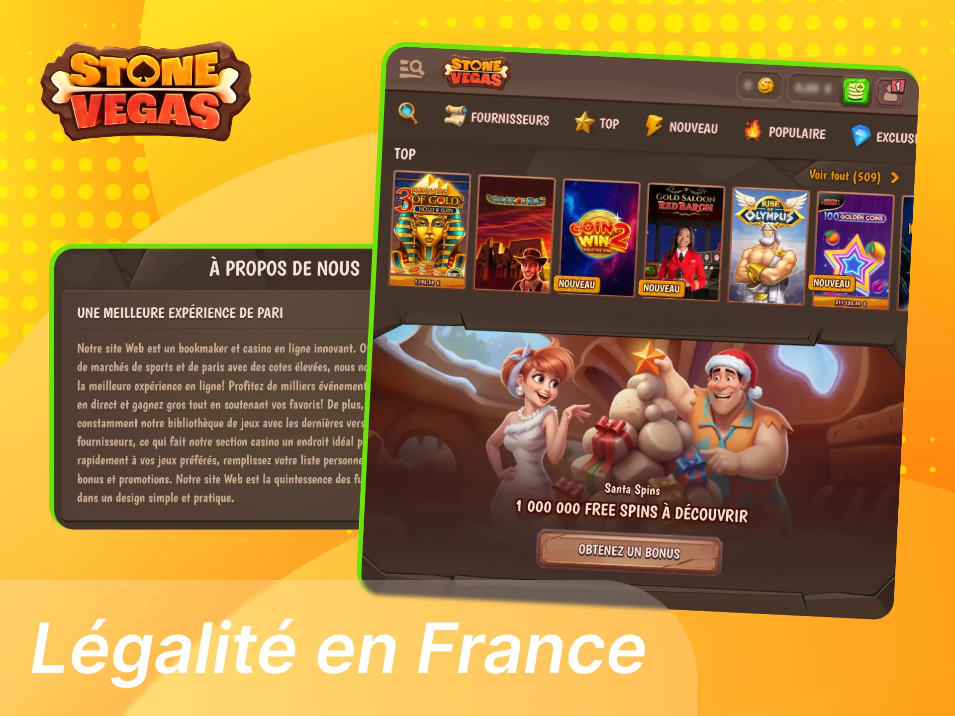 Stonevegas en France, opérateur sous licence internationale, respect des règles de confidentialité et outils de jeu responsable.