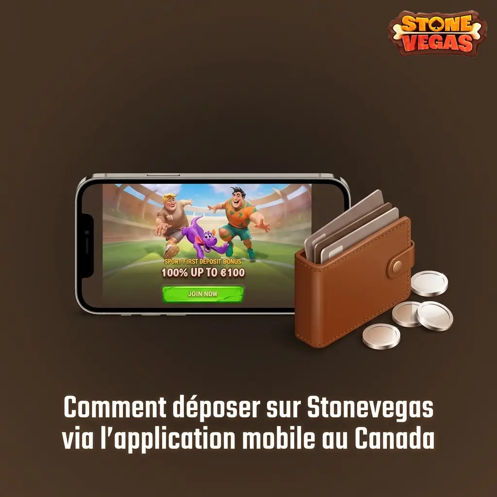 Dépôt sur Stonevegas via application mobile au Canada en quelques étapes simples