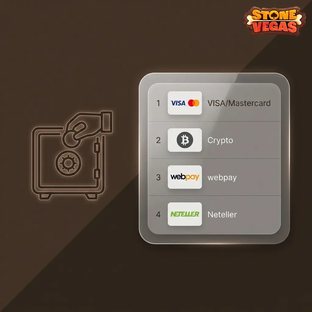 Méthodes de dépôt Stonevegas : VISA, Skrill, Crypto, Apple Pay et plus pour alimenter votre compte casino au Canada.